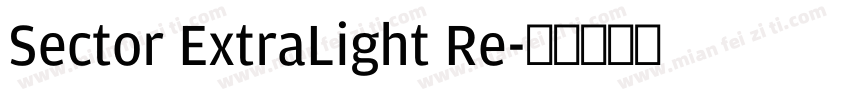 Sector ExtraLight Re字体转换